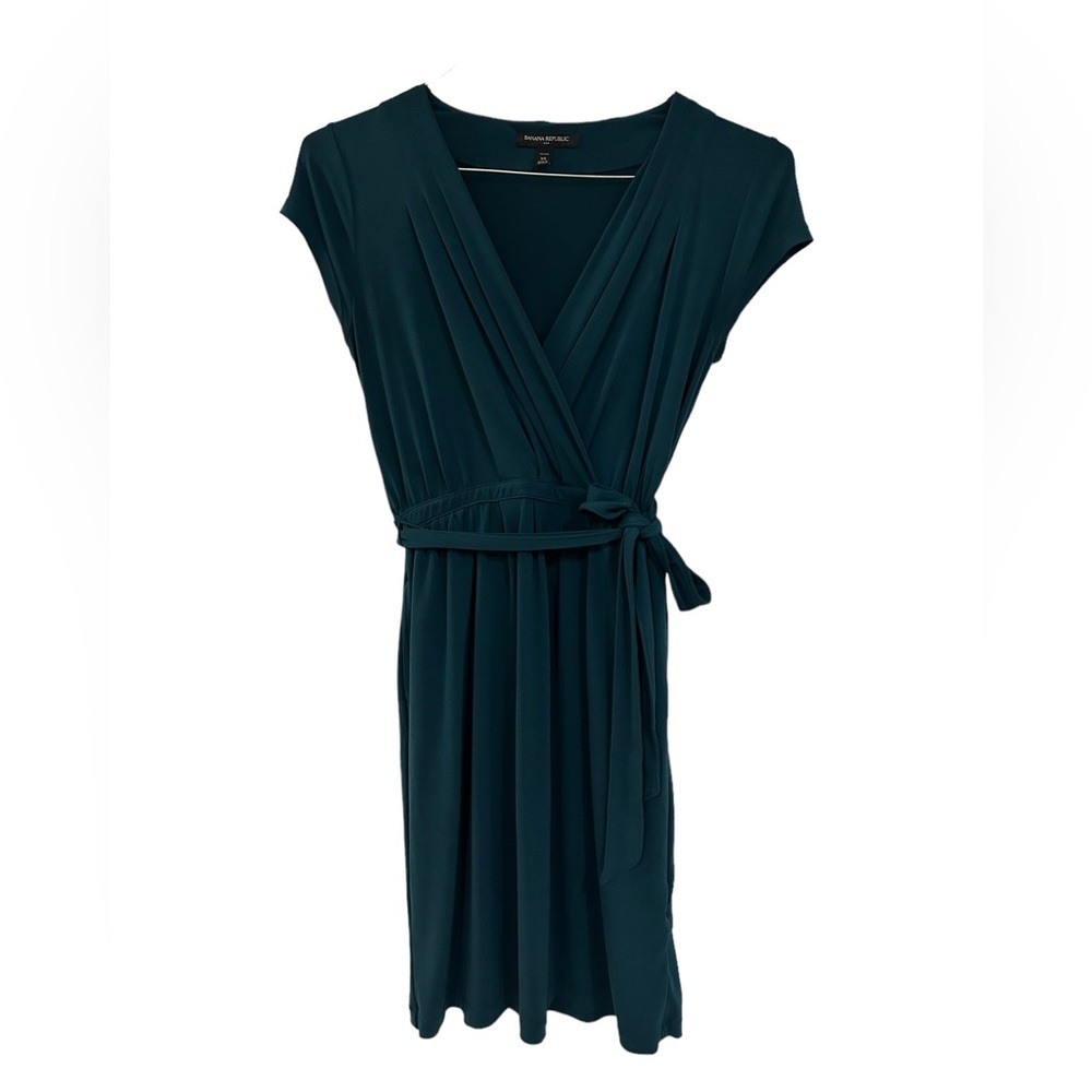 BANANA REPUBLIC- Green Dress with Pockets - 2P